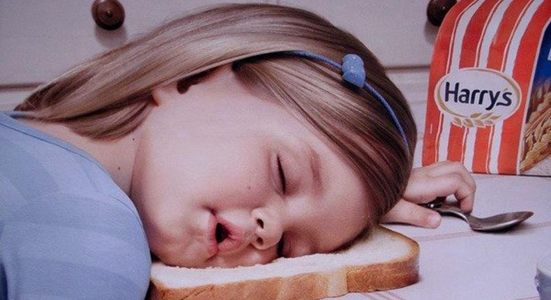 This was me. Falling asleep on white processed carbs. How did they find this picture of me? *Note: This is not really me.