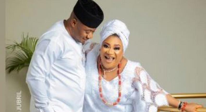 Nkechi Blessing and Opeyemi Falegan tied the knot in 2020. [Instagram/NkechiBlessingSunday]