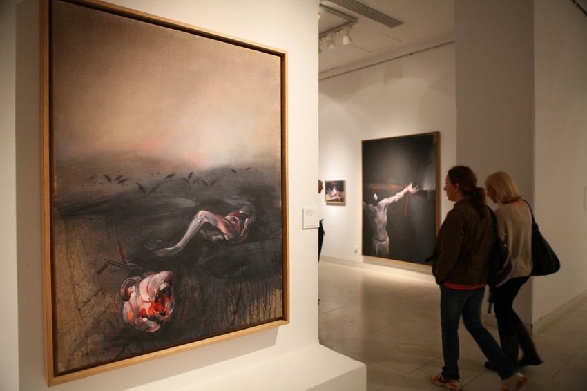 Sa izložbe Vladimira Veličkovća u SANU