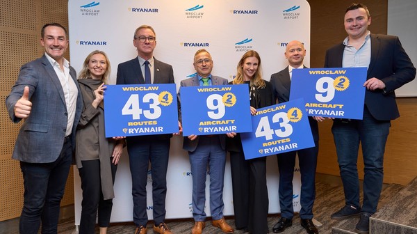 Na najbliższą zimę Ryanair proponuje 43 kierunki z Portu Lotniczego Wrocław. 