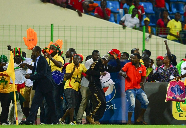 Zamieszki w czasie meczu Ghana - Gwinea Równikowa w czasie Pucharu Narodów Afryki