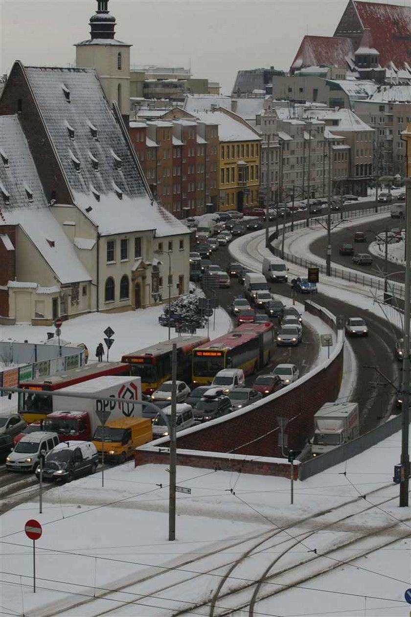 Przez śnieg stanęły tramwaje