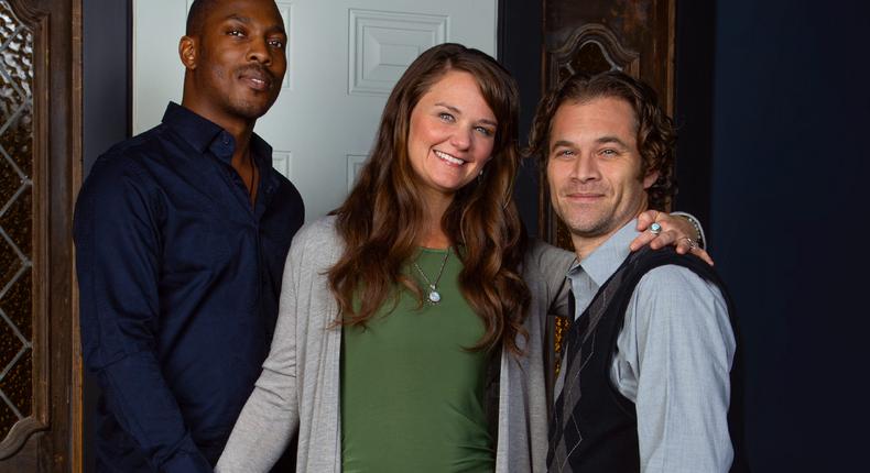 Vinson (left) joined Kim and Dustin's relationship after they opened up their 11-year marriage last year.Courtesy of TLC