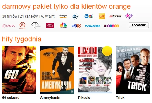 Klienci Orange otrzymują specjalny Pakiet Multimedia
