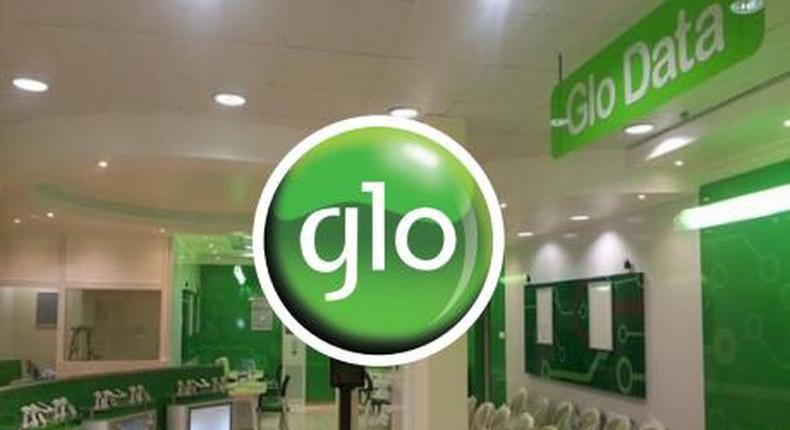 A Glo office in Ikeja Lagos as background and logo on overlay / Illustration (businesslist)