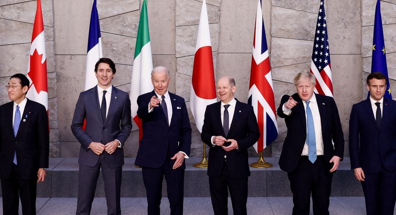 G7 leaders after a March meeting in Brussels.