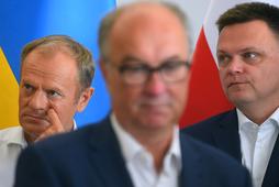 Donald Tusk, Włodzimierz Czarzasty i Szymon Hołownia