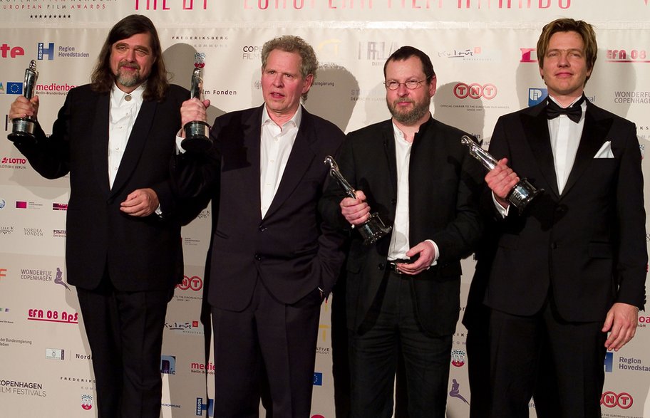 Od Lewej: Kristian Levring, Soeren Kragh-Jacobsen, Lars von Trier and Lars Vinterberg (2008)