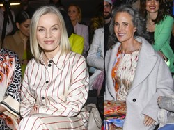 Piękne 50+ i 60+: Małgorzata Foremniak obok Andie MacDowell na pokazie mody w Berlinie [FOTO]