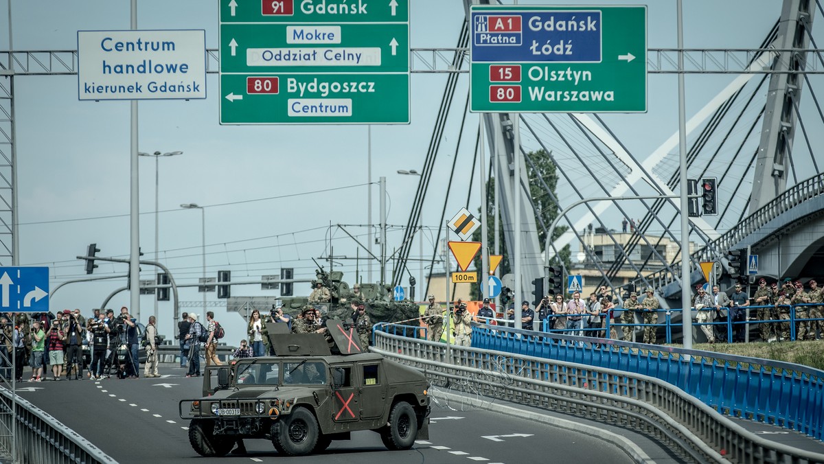 Anakonda-16: ćwiczenia na moście Zawackiej w Toruniu