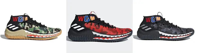 BAPE x adidas Dame 4 camo pack