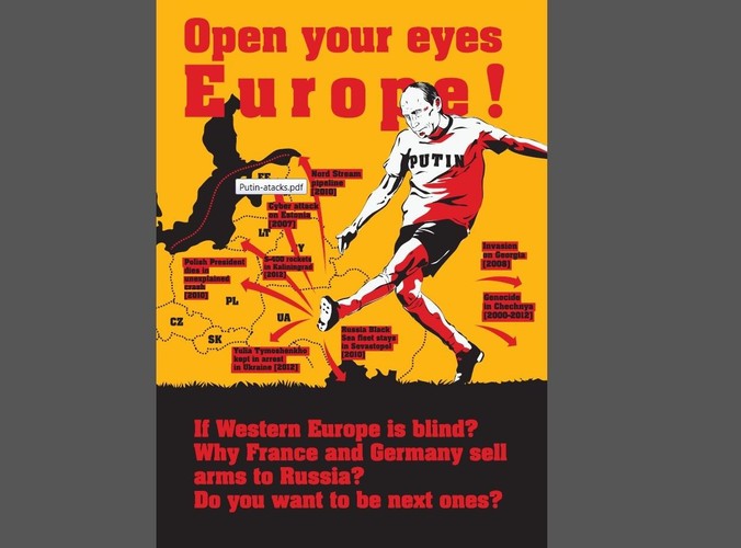 Wlepka Solidarnych 2010 z Władimirem Putinem