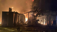 Eksplozja w fabryce w Oświęcimiu. Twa gaszenie pożaru