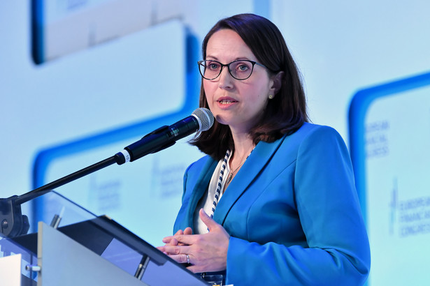 Minister finansów Magdalena Rzeczkowska podczas I dnia Europejskiego Kongresu Finansowego 2022