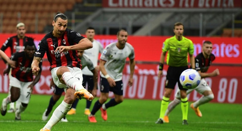 Zlatan Ibrahimovic scored twice in AC Milan's season opener against Bologna.