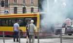 Pożar autobusu MPK w Łodzi