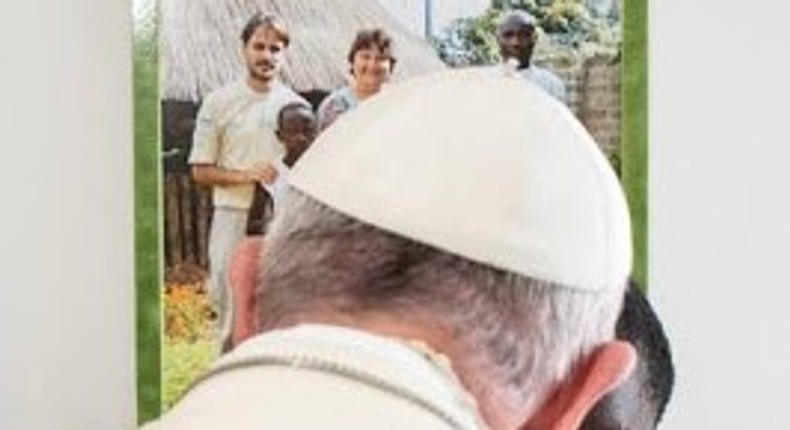 Pope visits victims of human trafficking in Rome