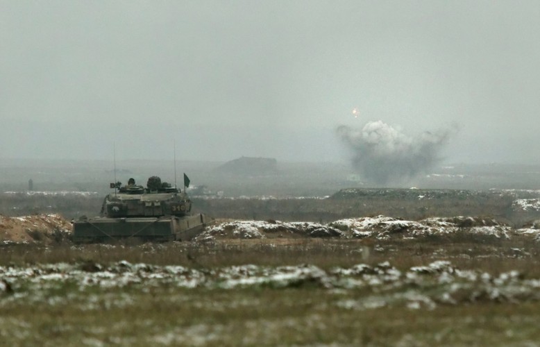 Polsko-niemieckie ćwiczeń wsparcia bojowego na poligonie Ośrodka Szkolenia Poligonowego Wojsk Lądowych w Orzyszu (mgo) PAP/Tomasz Waszczuk