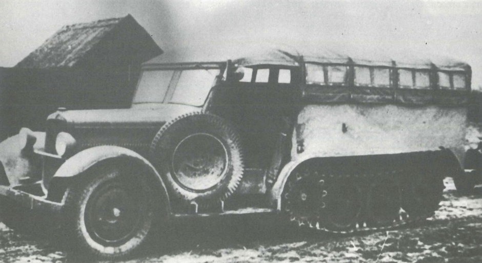 Pojazdy w Wojsku Polskim 1918-39. PZInż. 222 – półgąsienicowy transporter piechoty, zbudowany na bazie Polskiego Fiata 618