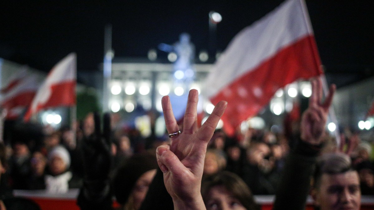 Manifestacja przeciwko reformie sadownictwa