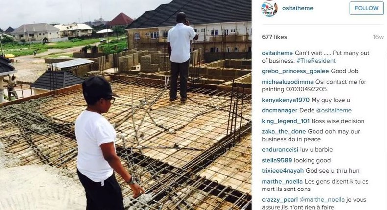 Construction site of Osita Iheme's hotel