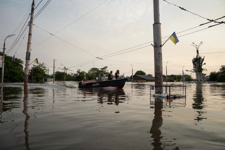 Poplava u Hersonu 7. juna nakon rušenja brane