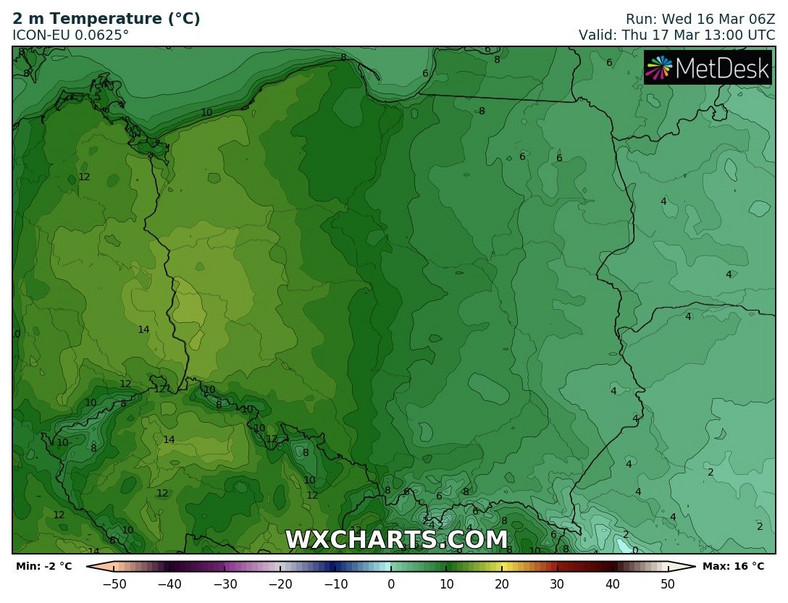 Na zachodzie będzie ciepło, a na wschodzie zimno