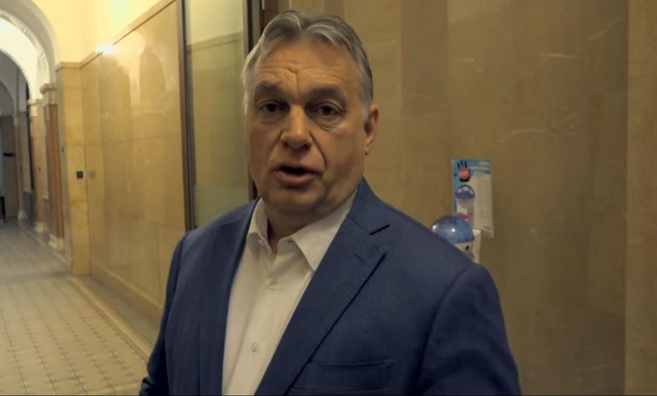 Orbán Viktor a Belügyminisztériumból jelentkezett be / Fotó: Facebook