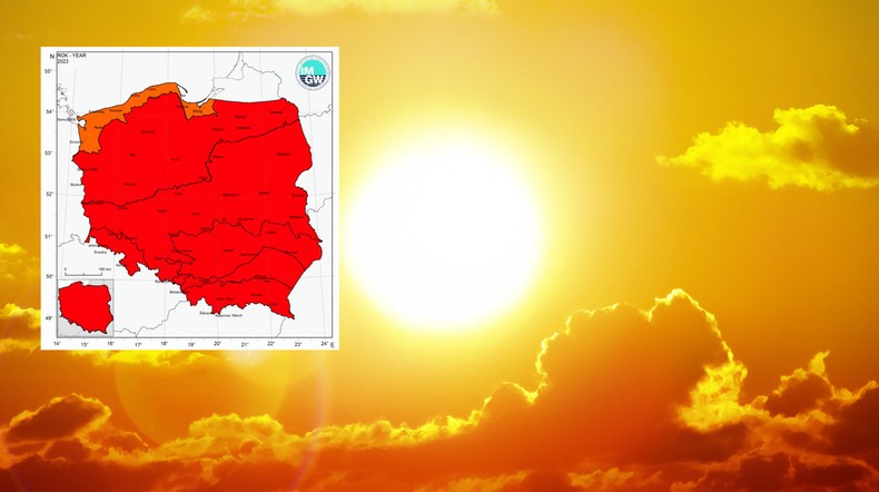 Rok 2023 był w Polsce drugim najcieplejszym w historii (screen: IMGW)