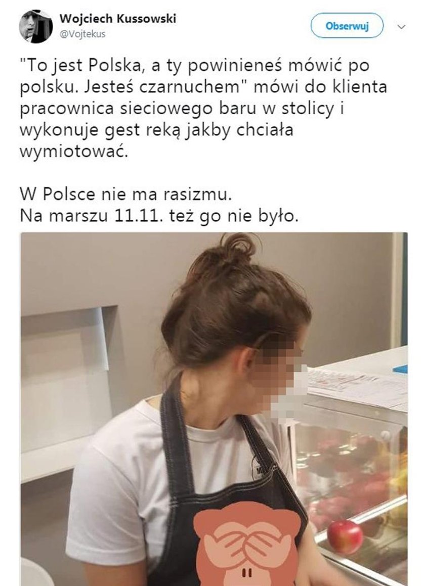 Skandal w warszawskim barze. Pracowniczka powiedziała to klientowi