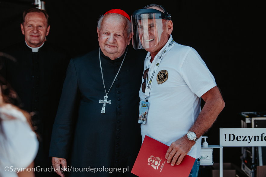 Tour de Pologne 2020, Czesław Lang i kardynał Stanisław Dziwisz