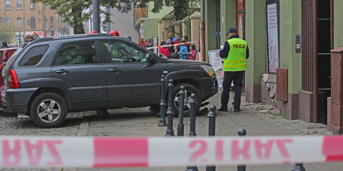 Wypadek na ulicy Zielonej w Łodzi