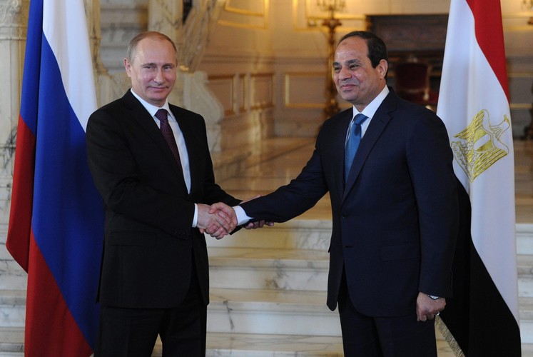 Prezydent Rosji Władimir Putin i prezydent Egiptu Abdel Fattah al-Sisi