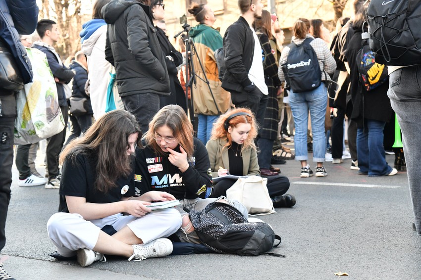 Studenti tokom blokade 