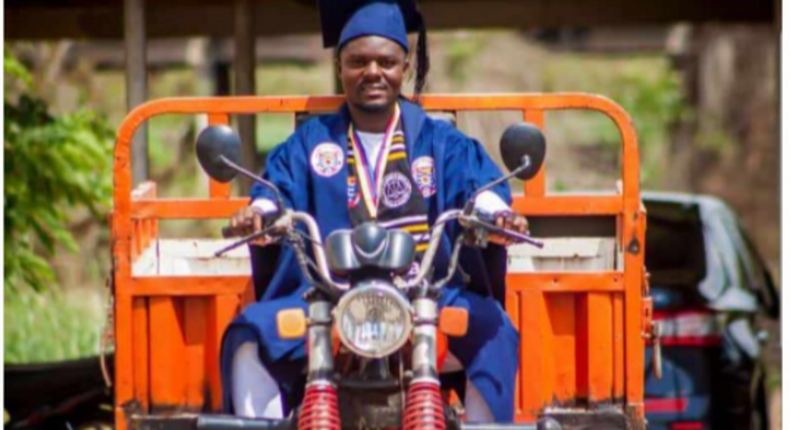 Kofi Adjei Fosu: Tricycle rider graduates from UCC as Best Student in Law of Taxation