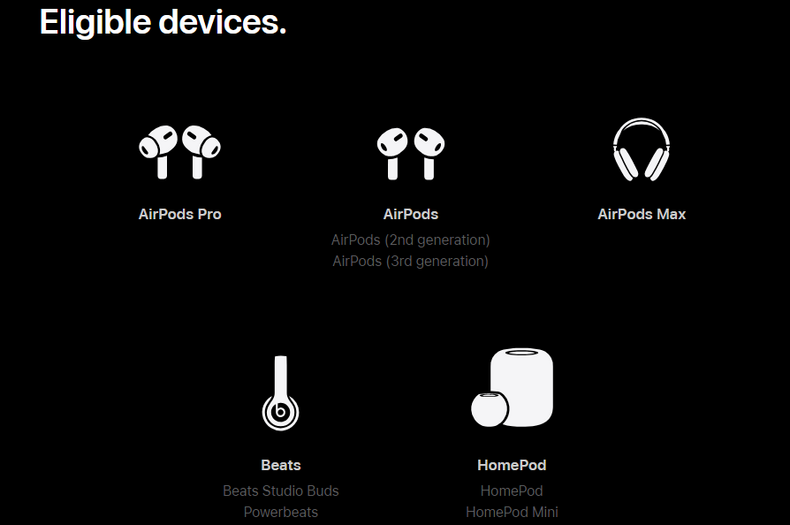Eligible devices for Apple Music Free