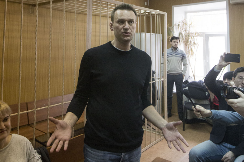 Proces lidera rosyjskiej opozycji Aleksieja Nawalnego w Moskwie, 27 marca 2017 r.