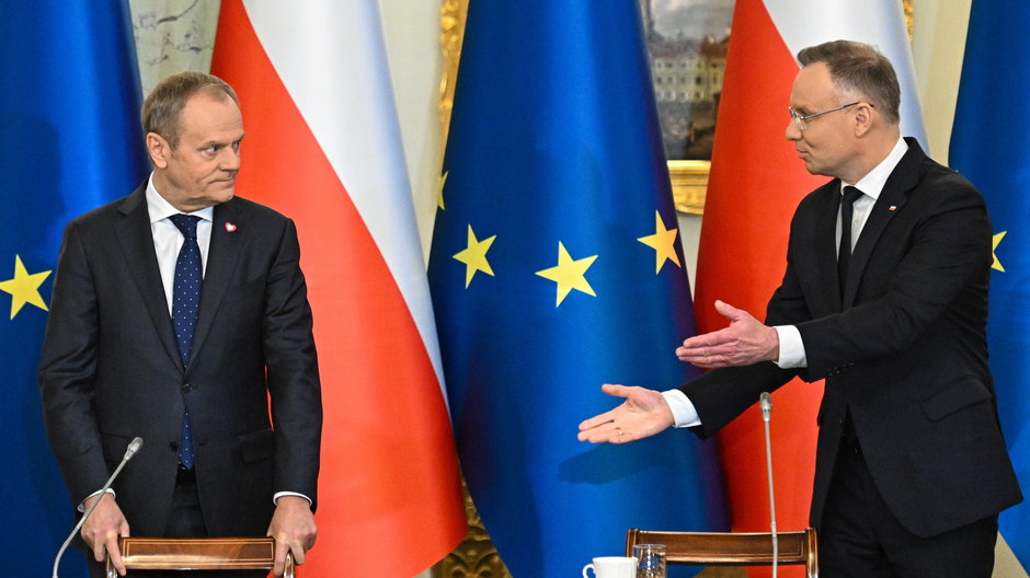 Donald Tusk i Andrzej Duda