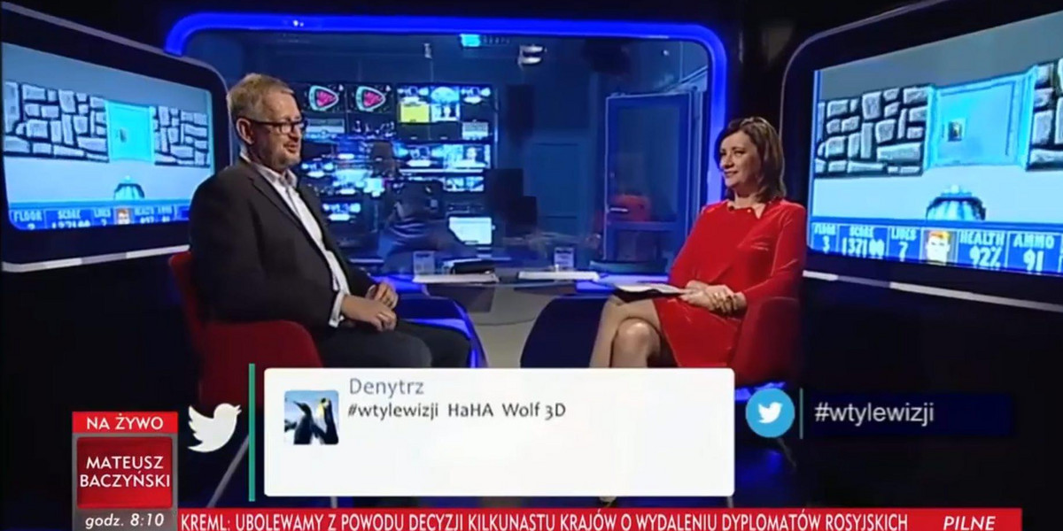 Wpadka w TVP Info. Program na żywo, a w tle... coś dziwnego