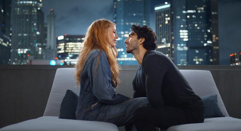 Blake Lively as Lily Bloom and Justin Baldoni as Ryle Kincaid in It Ends With Us.Sony Pictures Ent.