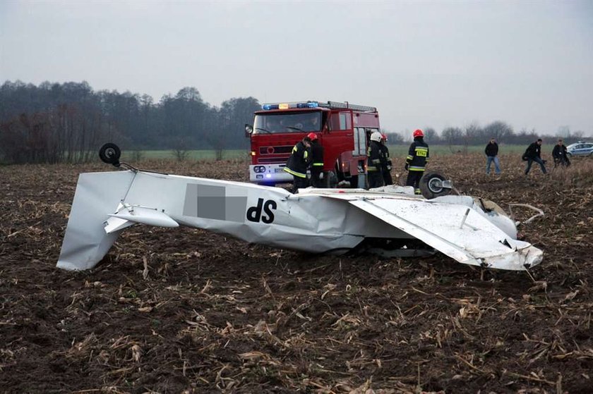 Wypadek awionetki. Pilot w stanie ciężkim