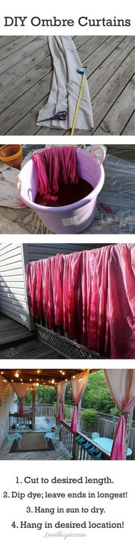 Jak zrobić zasłony ombre? Źródło: Pinterest