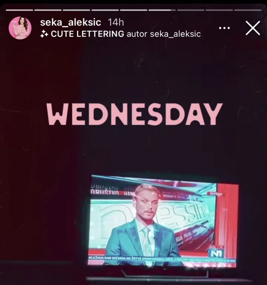 Priču je podijelila i Seka Aleksić na instragramu. 