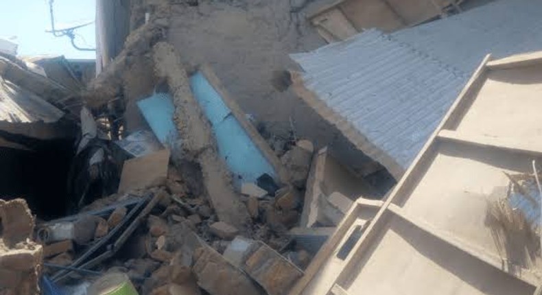 File image of a collapsed building. Building collapses in Butali, Kakamega County, construction workers trapped