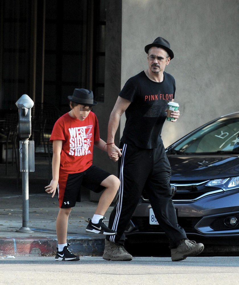 Colin Farrell na spacerze z synem w Los Angeles