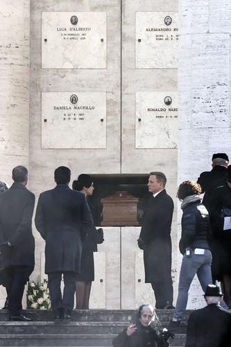 Monica Bellucci i Daniel Craig na planie 'Spectre' w Rzymie