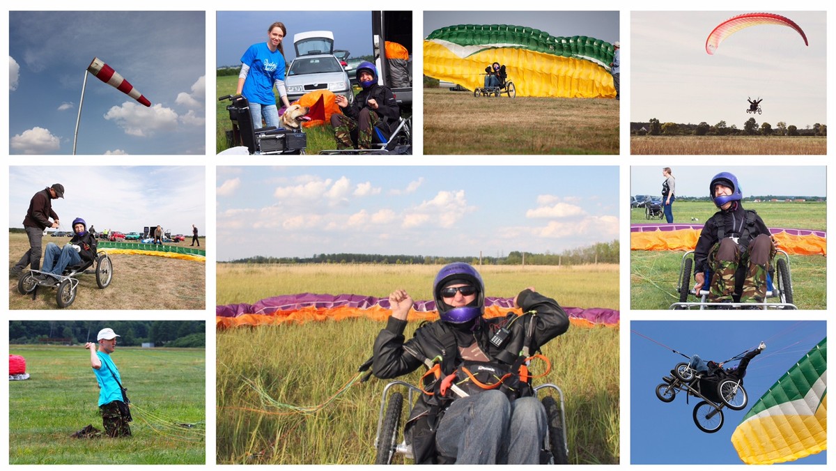 Od 31 lipca 2017 do lotniczej braci dołączyła piątka nowych pilotów! Wielkie gratulacje dla Michała Woźniaka, Kamila Więckiewicza, Sławka Pilarskiego, Rafała Michalczyka i Piotra Mazura. Pięciu wspaniałych pilotów, którzy choć na lądzie mają problemy z przemieszczaniem się, to w powietrzu radzą sobie doskonale. Uzyskali licencję pilota paralotni.