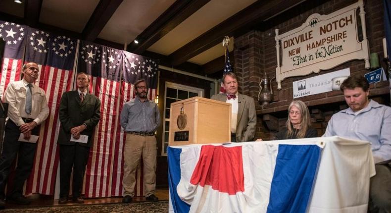 The US presidential election got underway as seven people in the tiny New Hampshire village of Dixville Notch cast their ballots at the stroke of midnight