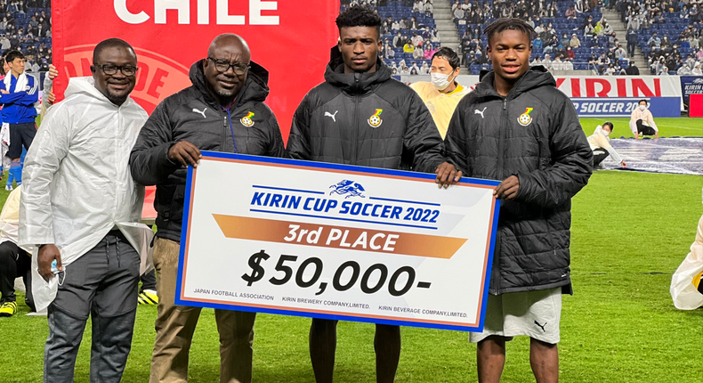 Black Stars get $50,000 after finishing 3rd in Kirin Cup