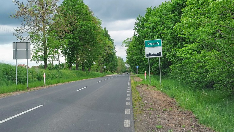 Drygały, mazurska wieś, gdzie doszło do wypadku